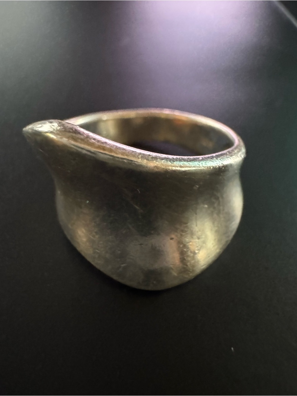 Vintage Sterling Silver Sculptural Wave Ring - Size 8